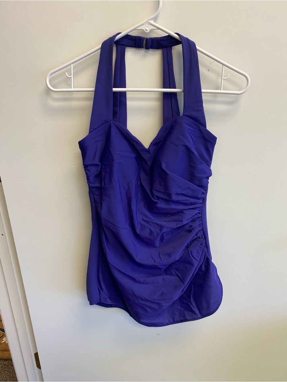 Lands' End Violet Halter Swim Tank